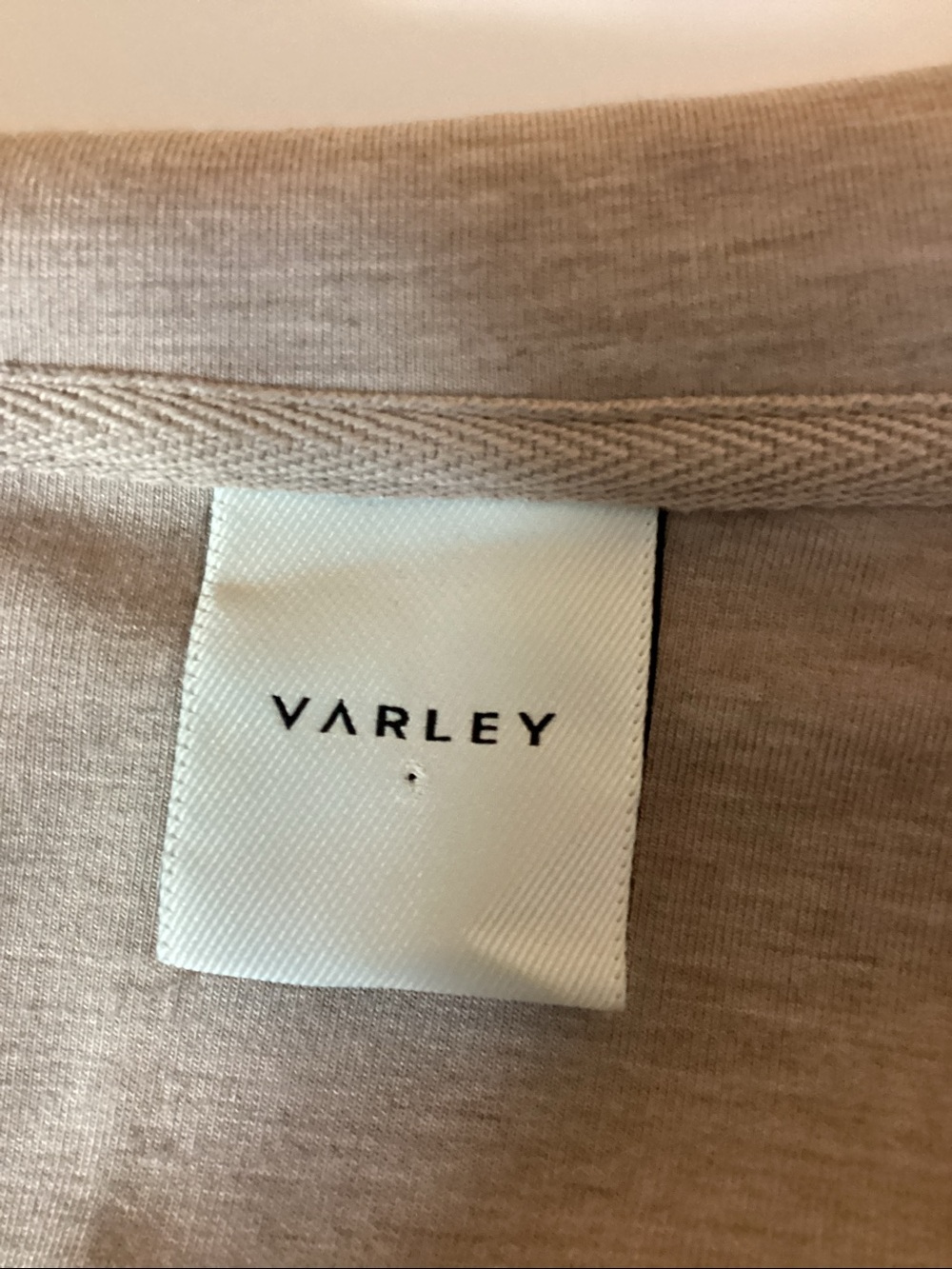 VARLEY Yates Half Zip Sweat Taupe Size Medium - Picture 11 of 12